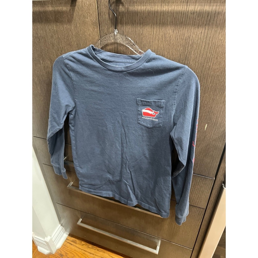 Vineyard Vines long-sleeve pocket t-shirt naughty‎ nice boys medium